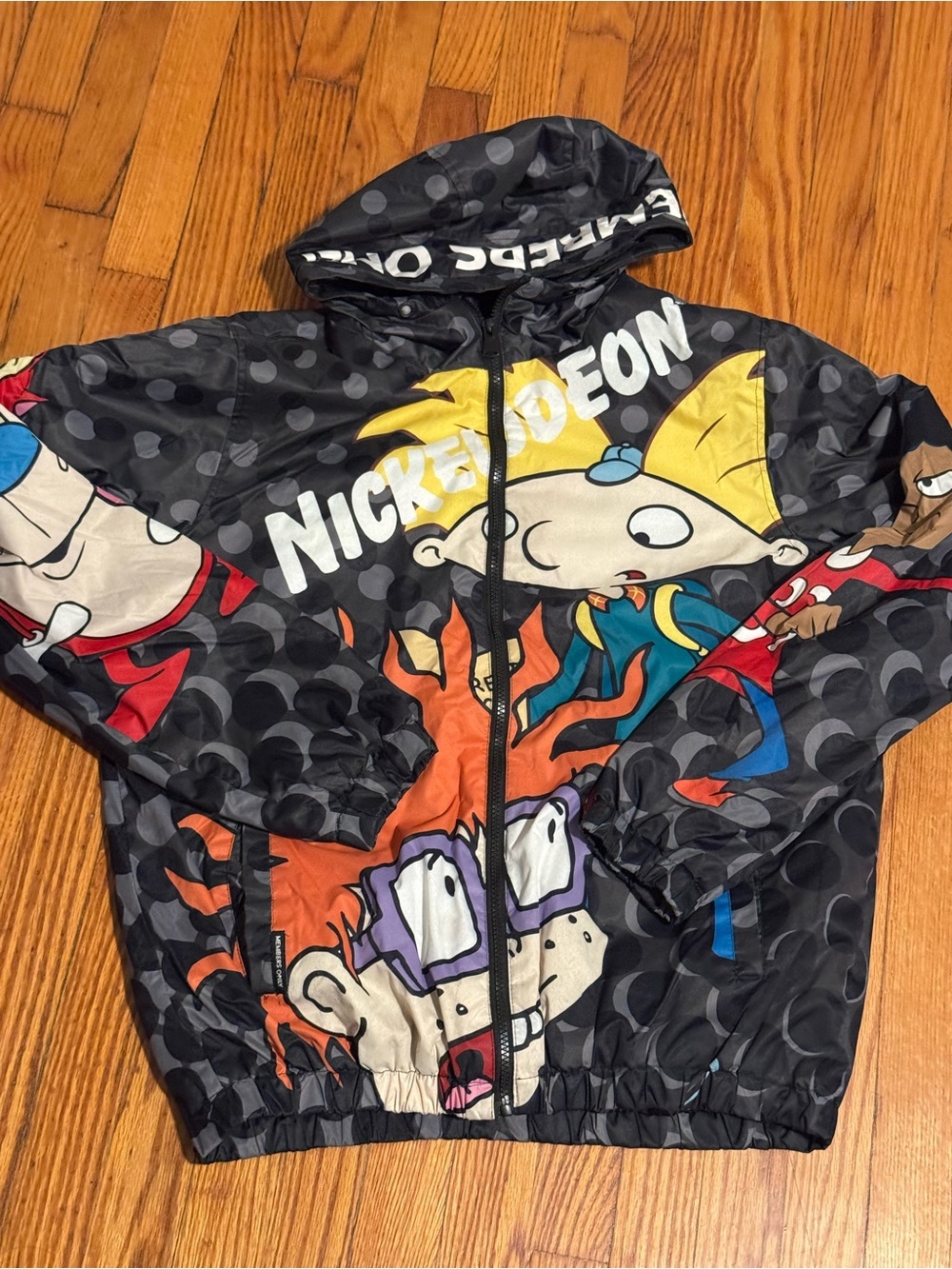 Nickelodeon Men's Medium & Multicolor Hooded Jacket - Rugrats/Hey Arnold!
